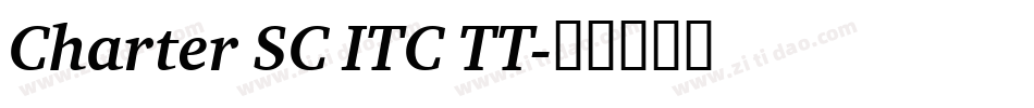 Charter SC ITC TT字体转换